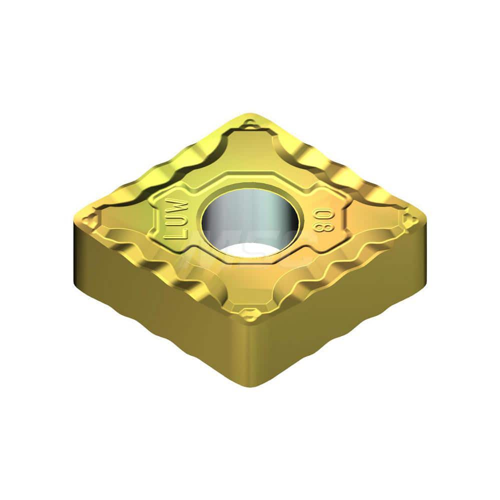 Turning Insert: CNMG432ELUW T2500Z, Cermet AlN Finish, Neutral, 0.5079″ Long, 1/2″ Inscribed Circle, 0.0315″ Corner Radius, 80.0 ° N/A Diamond, Series T2500Z