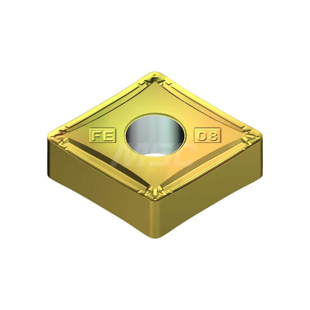 Turning Insert: CNMG4305EFE T1500Z, Cermet AlN Finish, Neutral, 0.5079″ Long, 1/2″ Inscribed Circle, 0.0079″ Corner Radius, 80.0 ° N/A Diamond, Series T1500Z