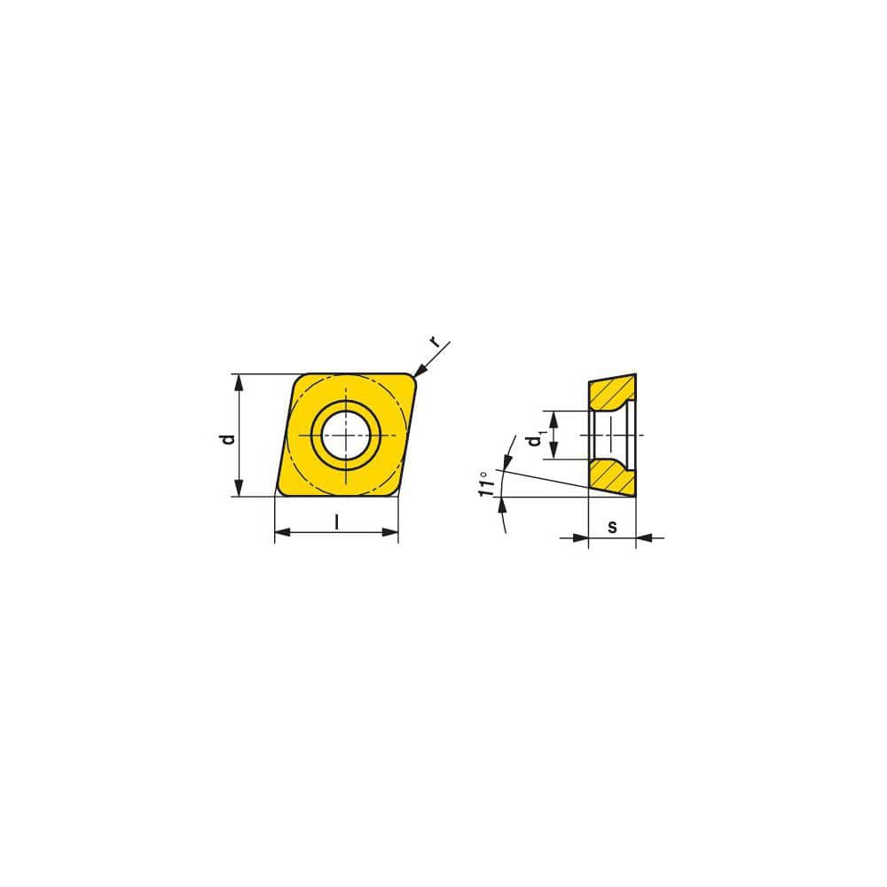 Milling Insert: CPMT 060304EN CTPP235, CTPP235, Solid Carbide N/A Finish,