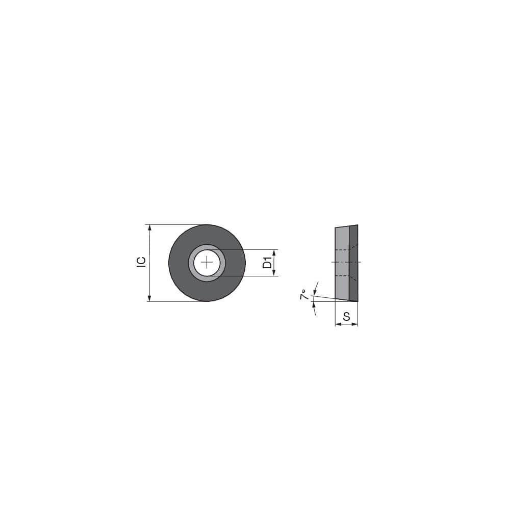Turning Insert: RCGW0602M0FNF6 CTDPD20, Polycrystalline Diamond Uncoated Finish, Neutral, 0.1181″ Corner Radius, 0.0 ° N/A Round, Series RCGW