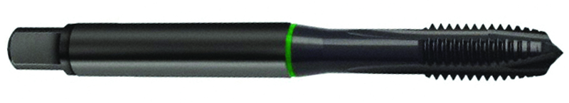 3/8-16 Dia. - 2B - 3 FL - Cobalt Plug Green Ring Tap - Blk-Ox FORM-B DIN 374 - Americas Industrial Supply