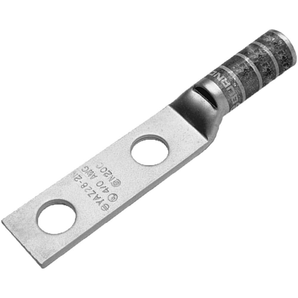 Burndy - Ring Terminals; Terminal Type: Rectangle ; Insulation Type: NonInsulated ; Connection Type: Compression ; Compatible Wire Size (kcmil): 750 ; Stud Size (Inch): 1/2 ; Color: Black - Exact Industrial Supply