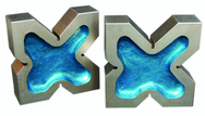 4-3/4 x 4-3/4 x 1-3/8" Quadruple V-Block with 1-3/16; 1-9/16; and 2; and 3-3/8" Vees - Americas Industrial Supply