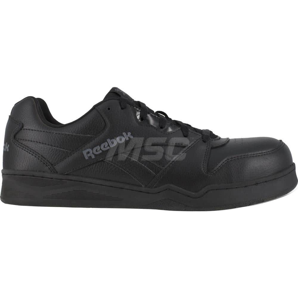 Work Boot: Size 14, Leather, Composite Toe Black, Medium Width, Non-Slip Sole
