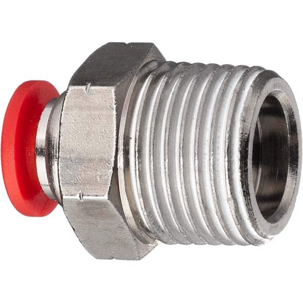 USA Sealing - Plastic Push-To-Connect Tube Fittings Type: Male Straight Tube Outside Diameter (Inch): 1/2 - Americas Industrial Supply