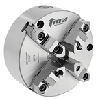 4-Jaw(Two Piece) Precision Forged Stl Scroll FrtMnt PB Chk, 8" - Americas Industrial Supply