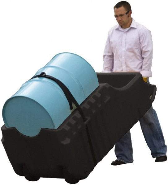 Justrite - Mobile Spill Containment Type: Poly Drum Caddy Number of Drums: 1 - Americas Industrial Supply