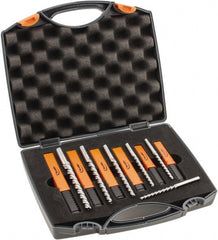 Hertel - #7/0 to #0 Pin, 0.0666 to 0.1638" Diam, 0.0497 to 0.1287" Small End, Straight Shank, Taper Pin Reamer Set - Americas Industrial Supply