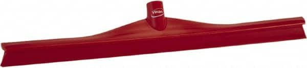 Vikan - 23.62" Rubber Blade Floor Squeegee - Single Edge, Red, Plastic Holder - Americas Industrial Supply