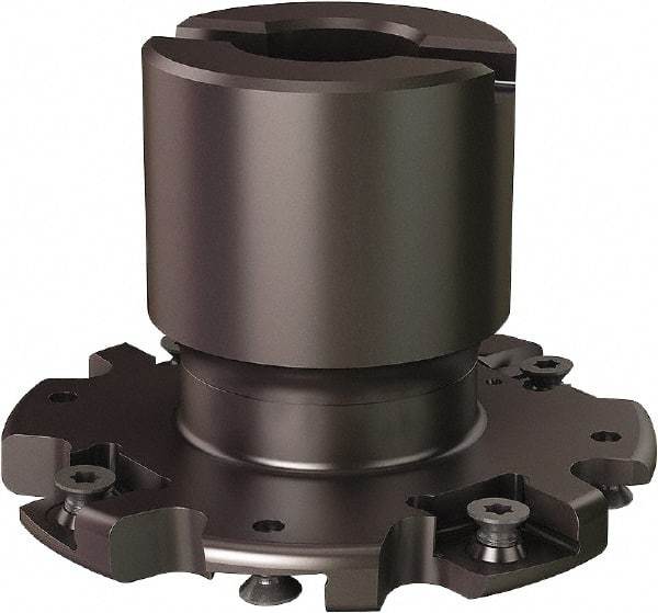 Seco - Shell Mount Connection, 0.8071" Cutting Width, 0.807" Depth of Cut, 3" Cutter Diam, 3/4" Hole Diam, 8 Tooth Indexable Slotting Cutter - R335.19 Toolholder, 335.19-12045 Insert - Americas Industrial Supply