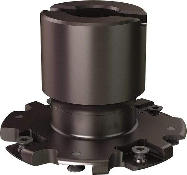 Seco - Shell Mount Connection, 0.8071" Cutting Width, 0.807" Depth of Cut, 3" Cutter Diam, 3/4" Hole Diam, 8 Tooth Indexable Slotting Cutter - R335.19 Toolholder, 335.19-1204 Insert - Americas Industrial Supply