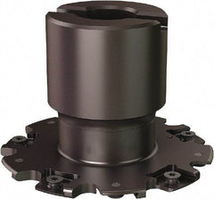 Seco - Shell Mount Connection, 0.8071" Cutting Width, 0.807" Depth of Cut, 3" Cutter Diam, 3/4" Hole Diam, 10 Tooth Indexable Slotting Cutter - R335.19 Toolholder, 335.19-1103 Insert - Americas Industrial Supply