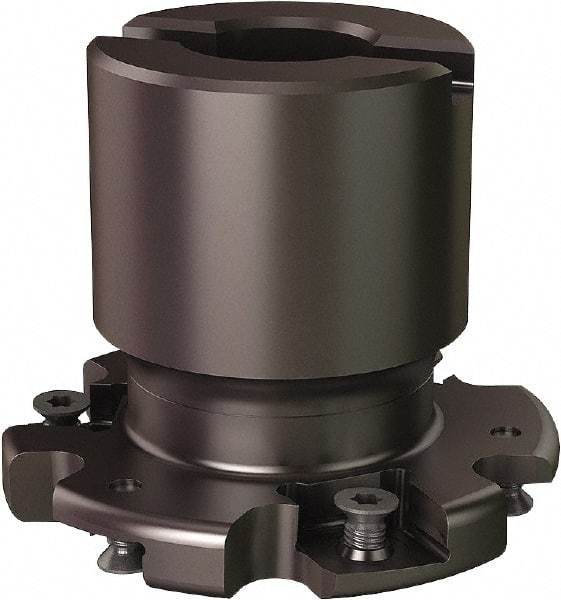 Seco - Shell Mount Connection, 0.5551" Cutting Width, 0.555" Depth of Cut, 2-1/2" Cutter Diam, 3/4" Hole Diam, 6 Tooth Indexable Slotting Cutter - R335.19 Toolholder, 335.19-1205 Insert - Americas Industrial Supply