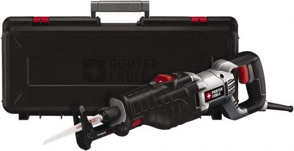 Porter-Cable - 3200 Strokes per Minute, 1-1/8 Inch Stroke Length, Electric Reciprocating Saw - 120 Volts, 8.5 Amps, 1 Blade - Americas Industrial Supply