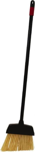 O-Cedar - 8-1/2" Wide, Beige PET Bristles, 30" Metal Handle, Angled Broom - 30 Inch Handle Length - Americas Industrial Supply