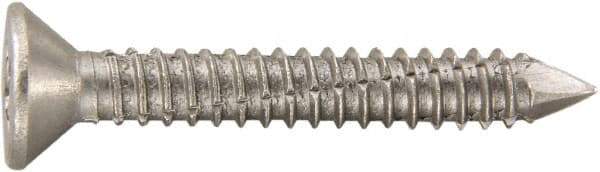 Powers Fasteners - 1/4" Diam, 2-3/4" OAL, Phillips Drive, Concrete Screw & Masonry Fastener - Stainless Steel, Passivated Finish, Includes #3 Phillips Bit - Americas Industrial Supply