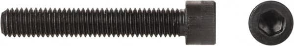 Made in USA - #8-32 Thread Hex Socket Drive, Socket Cap Screw - Grade ASTM A574 Alloy Steel, Black Oxide Finish, Fully Threaded, 2" Length Under Head - Americas Industrial Supply