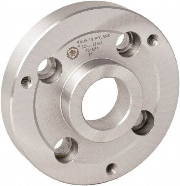 Bison - Adapter Back Plate for 5" Diam Bison Set-Tru Lathe Chucks - A1/A2-5 Mount, 35mm Through Hole Diam - Americas Industrial Supply