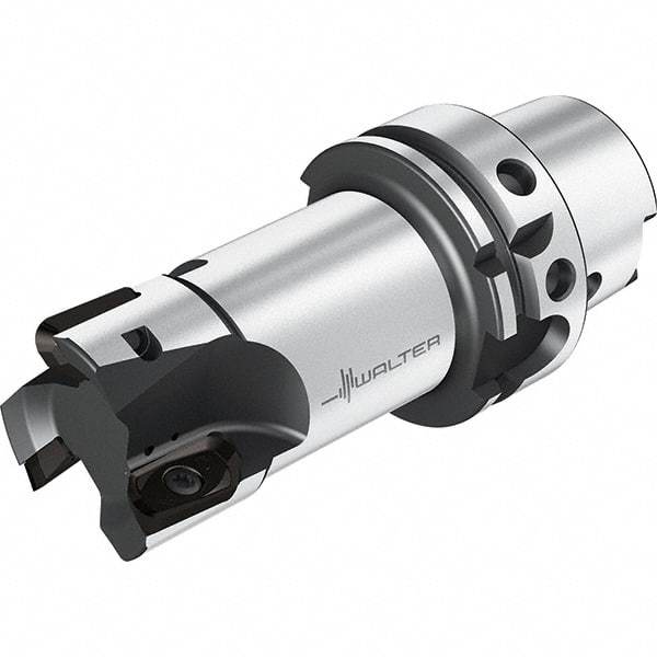 Walter - 50mm Cut Diam, 15mm Max Depth of Cut, 63mm Shank Diam, 141.9mm OAL, Indexable Square Shoulder End Mill - HSK63A Taper Shank, 0° Lead Angle, Through Coolant, Series M2131-H - Americas Industrial Supply