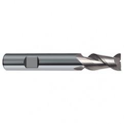 3mm Dia. - 57mm OAL - 45° Helix Bright Carbide End Mill - 2 FL - Americas Industrial Supply