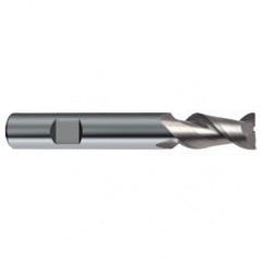 8mm Dia. - 63mm OAL - 45° Helix Bright Carbide End Mill - 2 FL - Americas Industrial Supply
