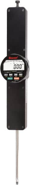 Starrett - 4" Max Measurement, 0.0001, 0.0005 & 0.001" Graduation, Electronic Drop Indicator - Accurate to 0.0002", Inch & Metric System, LCD Display - Americas Industrial Supply
