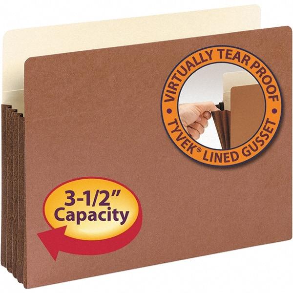 SMEAD - 11-3/4 x 9-1/2", Letter Size, Redrope, Expansion Folders - 11 Point Stock, Straight Tab Cut Location - Americas Industrial Supply
