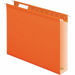 Pendaflex - 8-1/2 x 11", Letter Size, Orange, Hanging File Folder - 11 Point Stock, 1/5 Tab Cut Location - Americas Industrial Supply