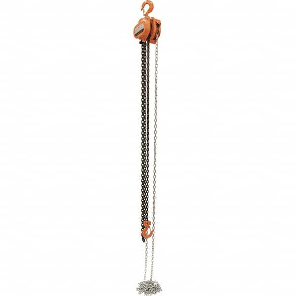 Vestil - 3,000 Lb Lifting Capacity, 15' Lift Height, Hand Hoist - Made from Chain - Americas Industrial Supply