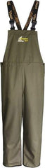 Viking - Size L, Moss Green, Waterproof Bib Overall - Take Up Snaps Ankle - Americas Industrial Supply