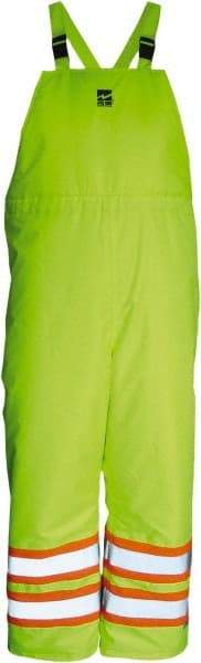Viking - Size 4XL, High Visibility Lime, Cold Weather Bib Overall - Hook & Loop Ankle - Americas Industrial Supply