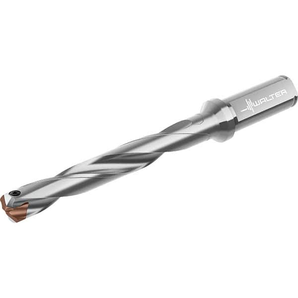 Walter - 24 to 24.99mm Diam, 7xD, 209mm Max Depth, 25mm Shank Diam, 269mm OAL, Replaceable Tip Drill - P6001-D24..R, P6003-D24..R, P6004-D24..R, P6005-D24..R Insert, D4140 Toolholder, Series D4140 - Americas Industrial Supply