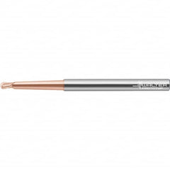 Walter-Prototyp - 3mm Diam, 2.4mm LOC, 2 Flute Solid Carbide Ball End Mill - AlTiN Finish, Single End, 80mm OAL, 6mm Shank Diam, Spiral Flute - Americas Industrial Supply