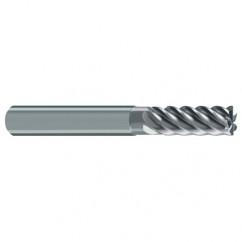 6mm Dia. - 57mm OAL - 45° Helix Bright Carbide End Mill - 6 FL - Americas Industrial Supply