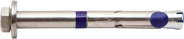 Powers Fasteners - 1/4" Diam, 1/4" Drill, 3" OAL, 2-3/4" Min Embedment Sleeve Concrete Anchor - 304 Stainless Steel, Hex Head, Hex Drive, 3" Thread Length - Americas Industrial Supply