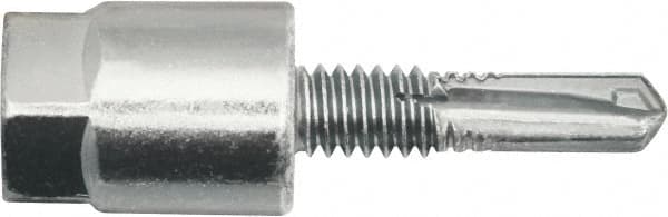 Powers Fasteners - 3/8" Zinc-Plated Steel Vertical (End Drilled) Mount Threaded Rod Anchor - 1/4" Diam x 2" Long, Hex Head, 2,375 Lb Ultimate Pullout, For Use with Steel - Americas Industrial Supply
