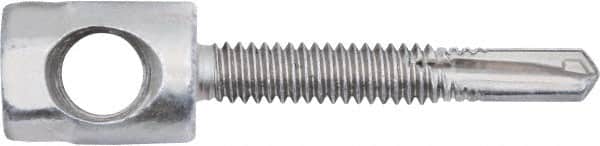 Powers Fasteners - 3/8" Zinc-Plated Steel Horizontal (Cross Drilled) Mount Threaded Rod Anchor - 1/4" Diam x 1" Long, Hex Head, 2,570 Lb Ultimate Pullout, For Use with Steel - Americas Industrial Supply