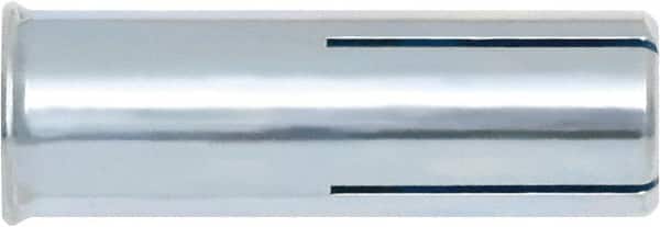 Powers Fasteners - 3/8" Diam, 1/2" Drill, 1-9/16" OAL, Drop-In Concrete Anchor - 1008 Carbon Steel, Zinc-Plated Finish, Hammer Drive, 5/8" Thread Length - Americas Industrial Supply