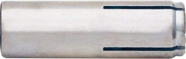 Powers Fasteners - 1/4" Diam, 3/8" Drill, 1" OAL, Drop-In Concrete Anchor - 1008 Carbon Steel, Zinc-Plated Finish, Hammer Drive, 7/16" Thread Length - Americas Industrial Supply