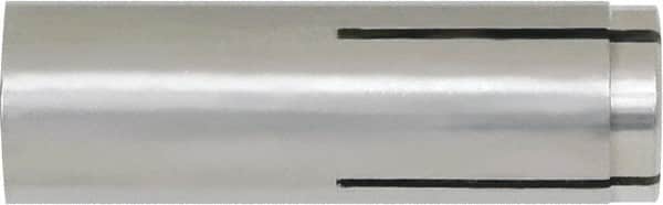 Powers Fasteners - 1/2" Diam, 5/8" Drill, 2" OAL, Drop-In Concrete Anchor - 316 Stainless Steel, Hammer Drive, 13/16" Thread Length - Americas Industrial Supply