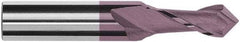 Magafor - 1.7mm Diam, 0.134" LOC, 2 Flute, 90° Point Angle, Solid Carbide Drill Mill - Hard'X Finish, 1-1/2" OAL, 0.118" Shank Diam - Americas Industrial Supply