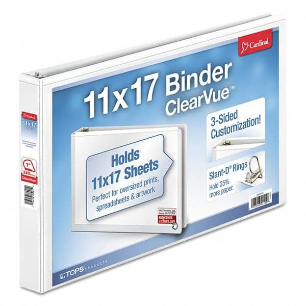 Cardinal - Ring Binders Binder Type: View Capacity: 1" - Americas Industrial Supply