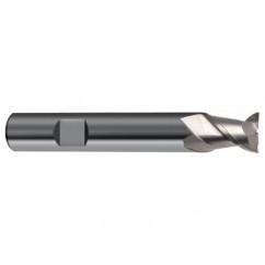 8mm Dia. - 58mm OAL - 45° Helix Bright Carbide End Mill - 2 FL - Americas Industrial Supply