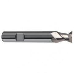 8mm Dia. - 58mm OAL - 45° Helix Bright Carbide End Mill - 2 FL - Americas Industrial Supply