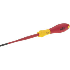 Wiha - 3.5mm Blade Width, Slotted Screwdriver - 100mm Blade Length, Impact & Chemical Resistant Handle - Americas Industrial Supply