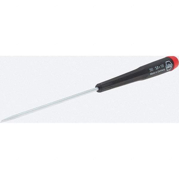 Wiha - 3mm Blade Width, Precision & Slotted Screwdriver Set - 100mm Blade Length, Straight Shank, Impact & Chemical Resistant Handle - Americas Industrial Supply