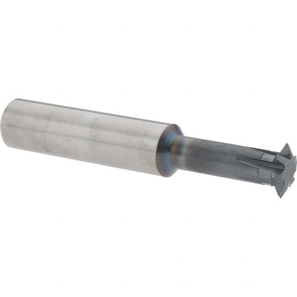 Accupro - 1/2° 1/2" Cut Diam, 0.109" Cut Width, 1/2" Shank, Solid Carbide Double-Angle Cutter - Americas Industrial Supply