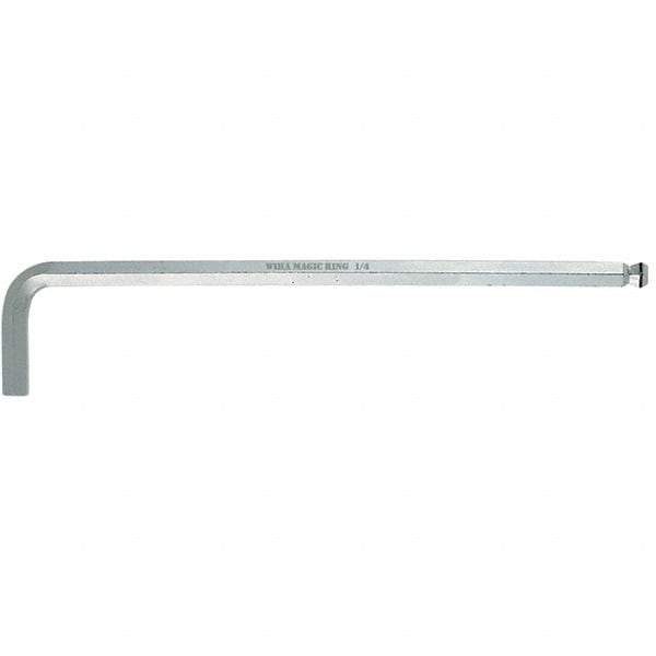 Wiha - 5mm Hex, Long Arm, Ball End Hex Key - 6-1/4" OAL, Chrome Vanadium Molybdenum, Metric System of Measurement - Americas Industrial Supply