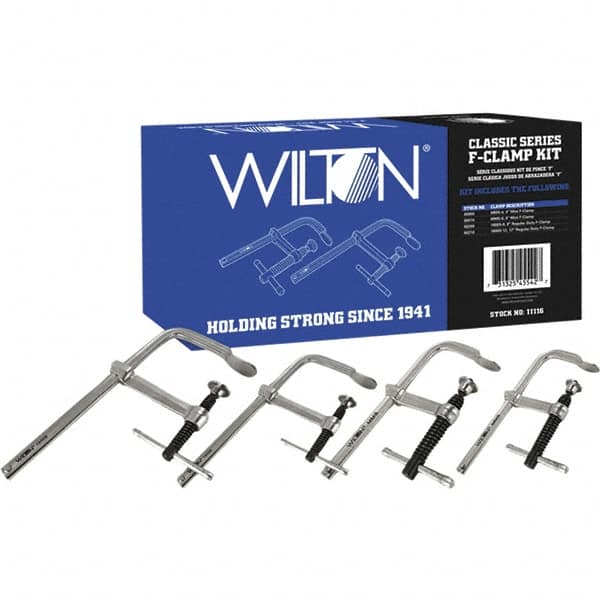Wilton - Sliding Arm Clamp Sets Clamp Type: Standard Throat Depths (Decimal Inch): 2.2500; 4.7500; 5.5000 - Americas Industrial Supply