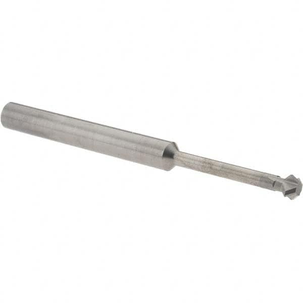 Accupro - 1/4° 1/4" Cut Diam, 1/8" Cut Width, 1/4" Shank, Solid Carbide Double-Angle Cutter - Americas Industrial Supply